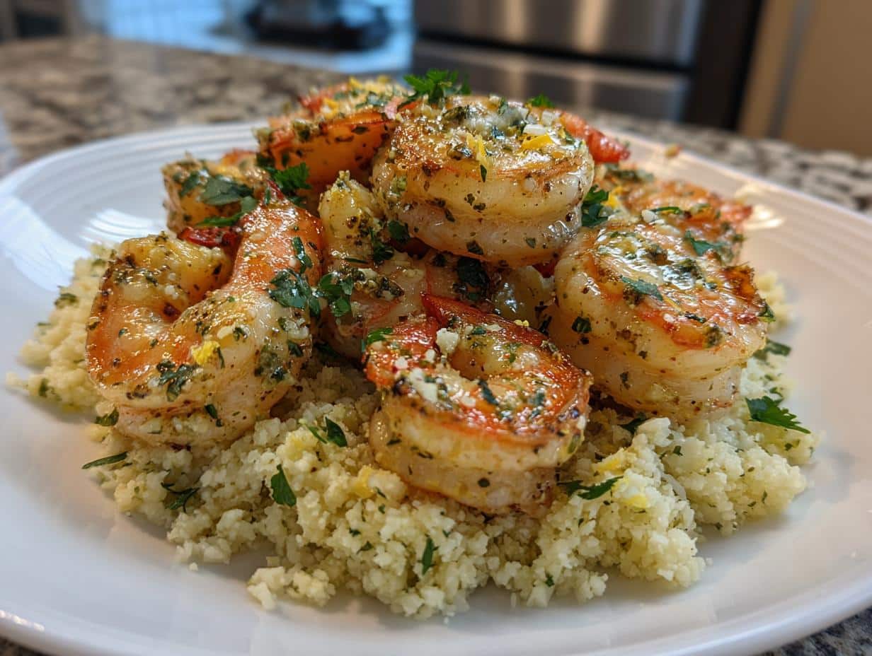 Garlic Butter Shrimp and Cauliflower Rice