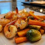 Garlic Butter Shrimp with Roasted Winter Vegetables