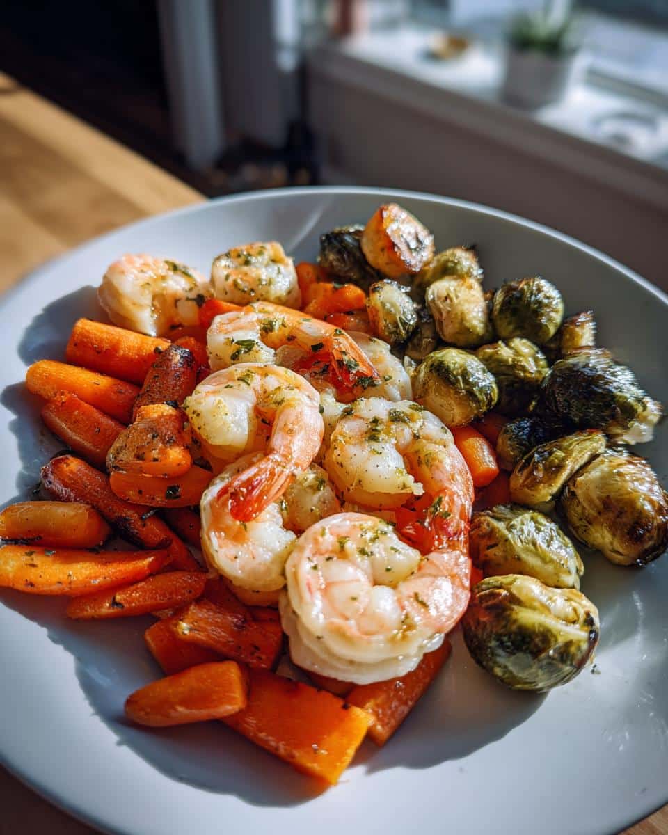 Garlic Butter Shrimp with Roasted Winter Vegetables - detail 3