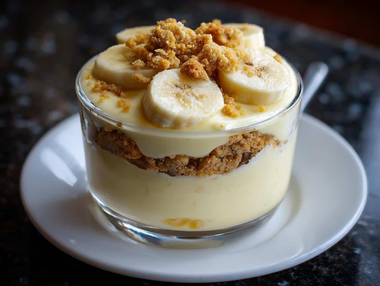 Mini banana pudding cups