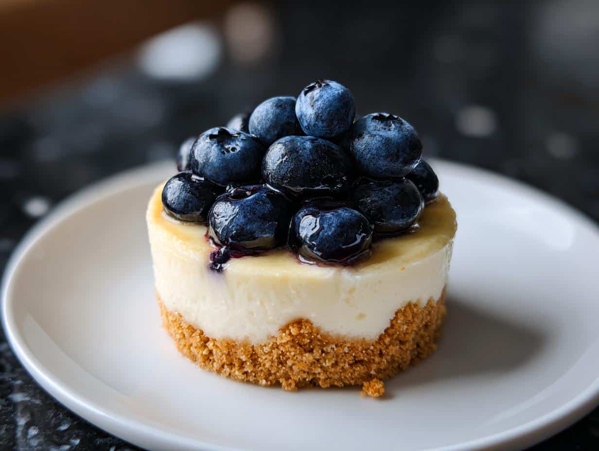 Mini blueberry cheesecake