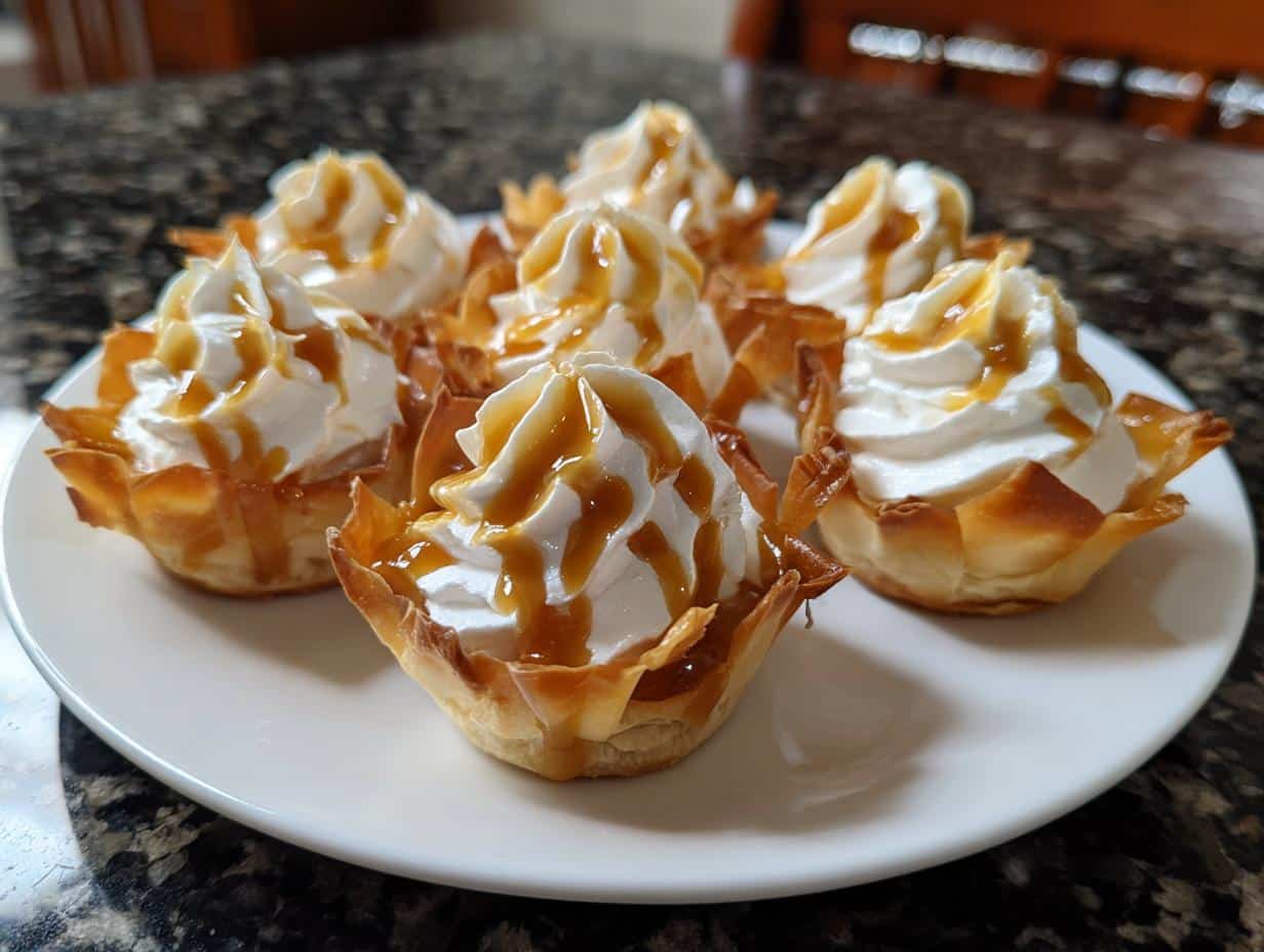 Mini caramel cream cups