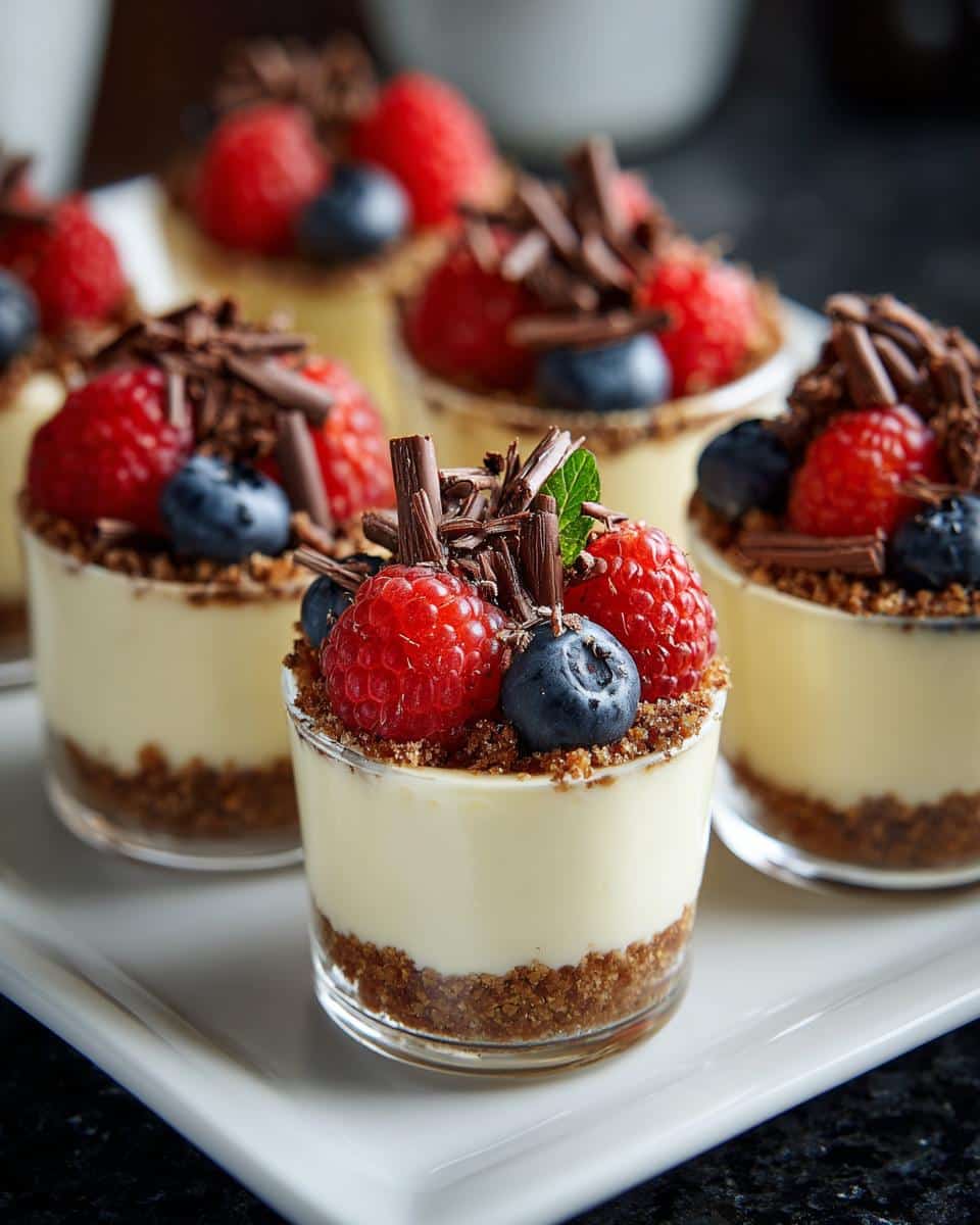 Mini cheesecake dessert shots - detail 1