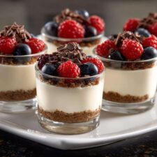 "5-Star Mini Cheesecake Dessert Shots: Irresistibly Creamy Bites"