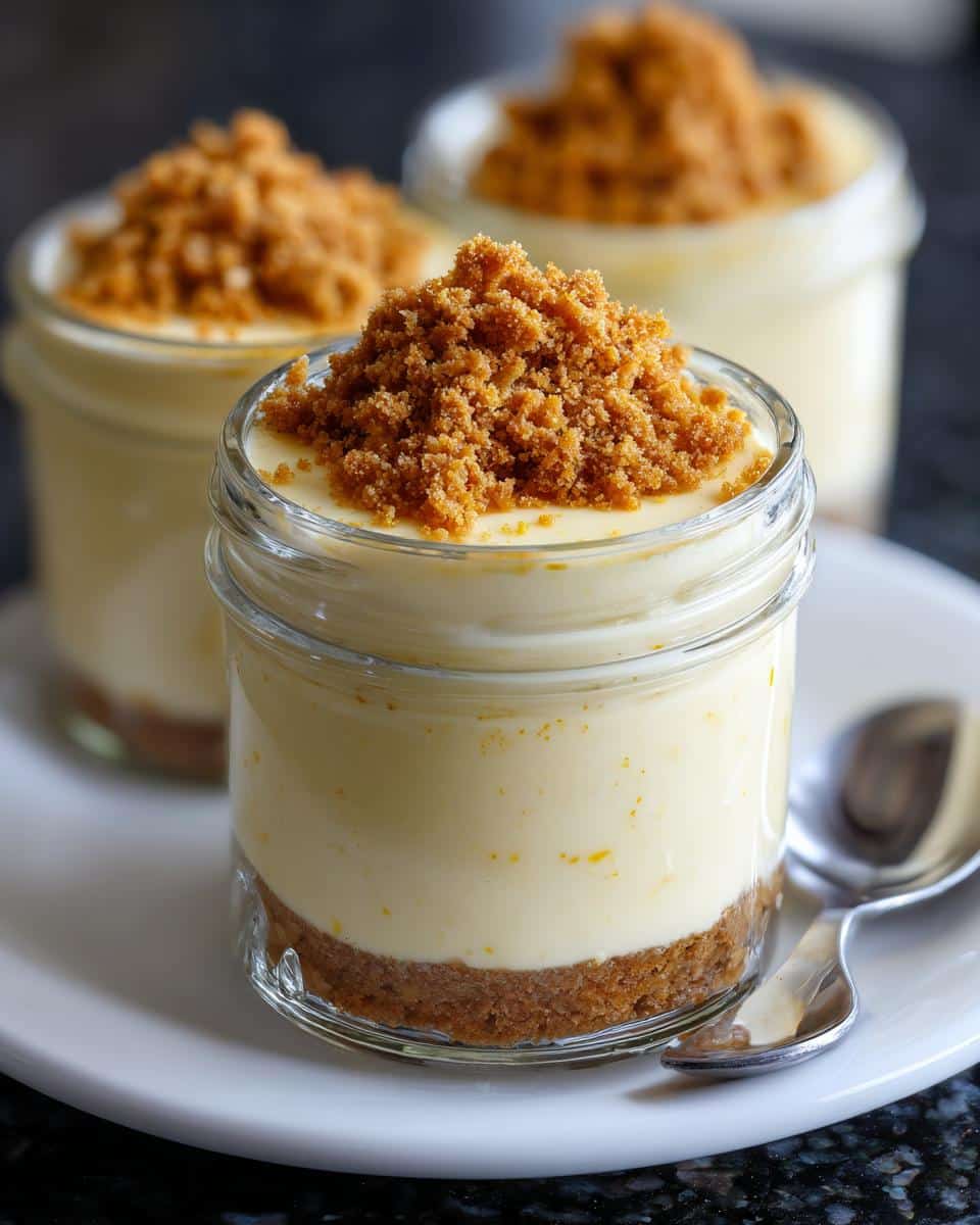 Mini cheesecake in jars - detail 1