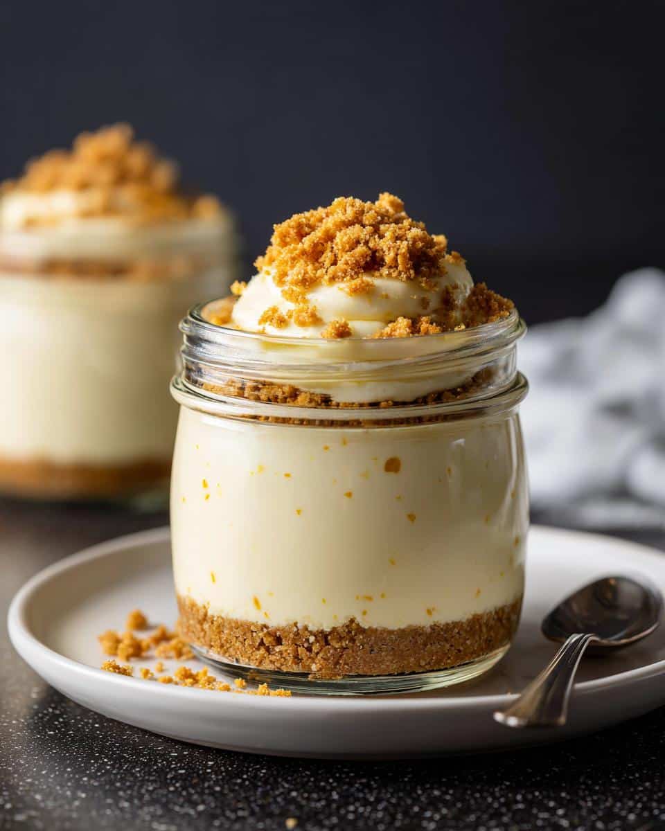 Mini cheesecake in jars - detail 2