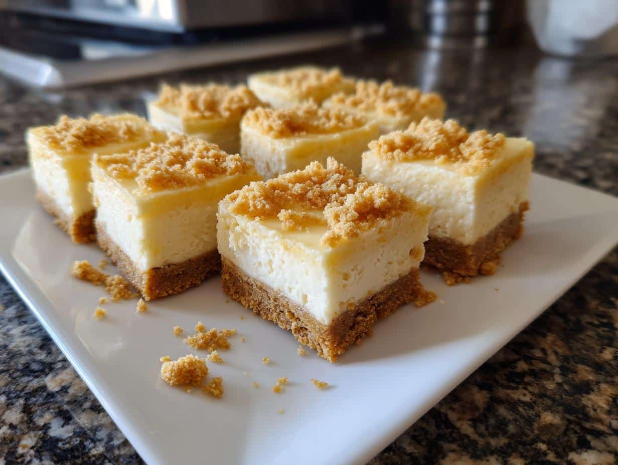Mini cheesecake squares