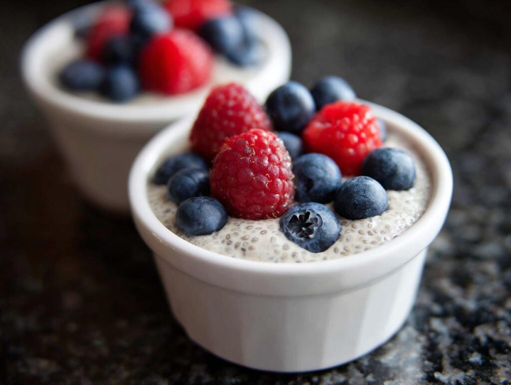 Mini chia pudding cups