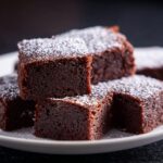 Mini chocolate cake squares