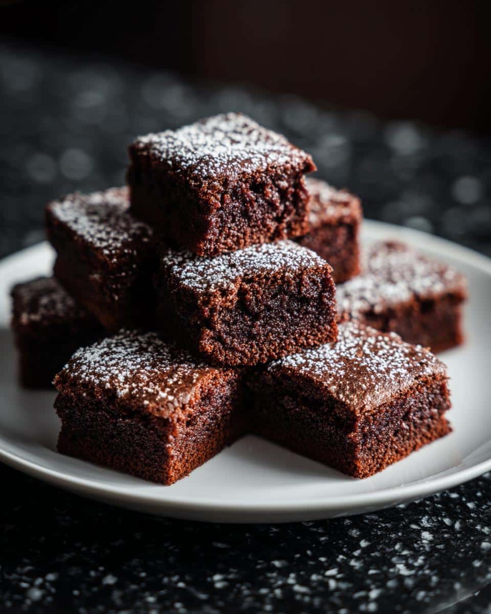Mini chocolate cake squares - detail 2