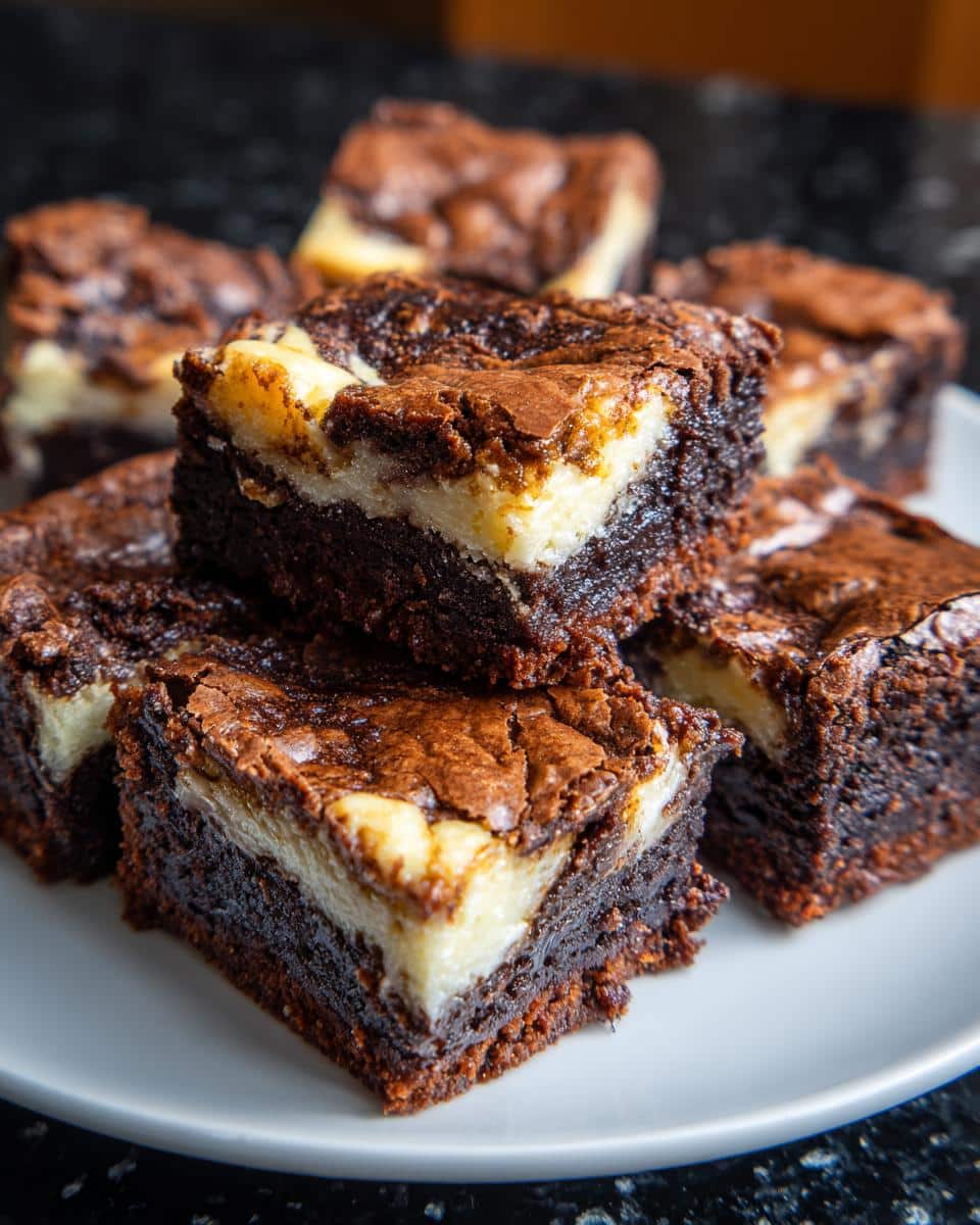 Mini chocolate cheesecake brownies - detail 1
