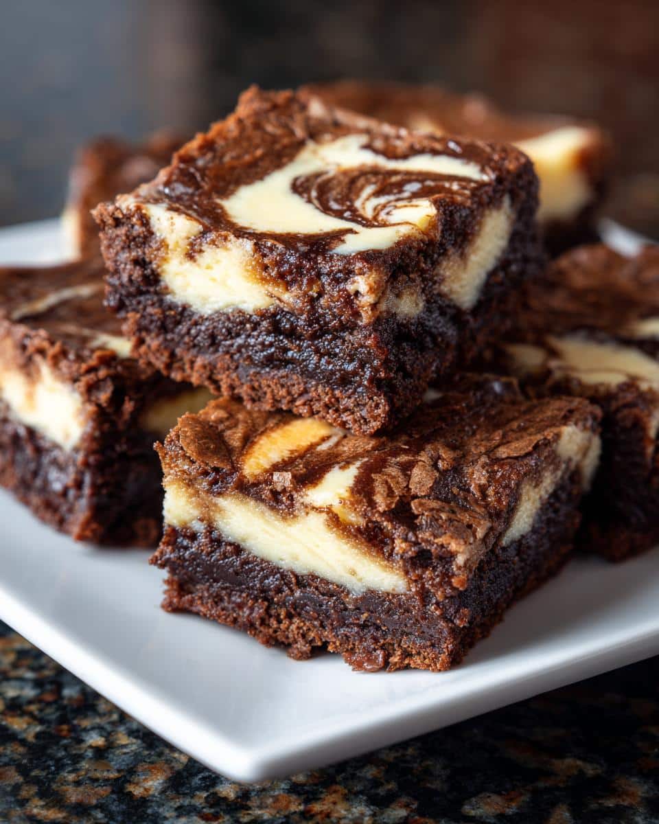 Mini chocolate cheesecake brownies - detail 3