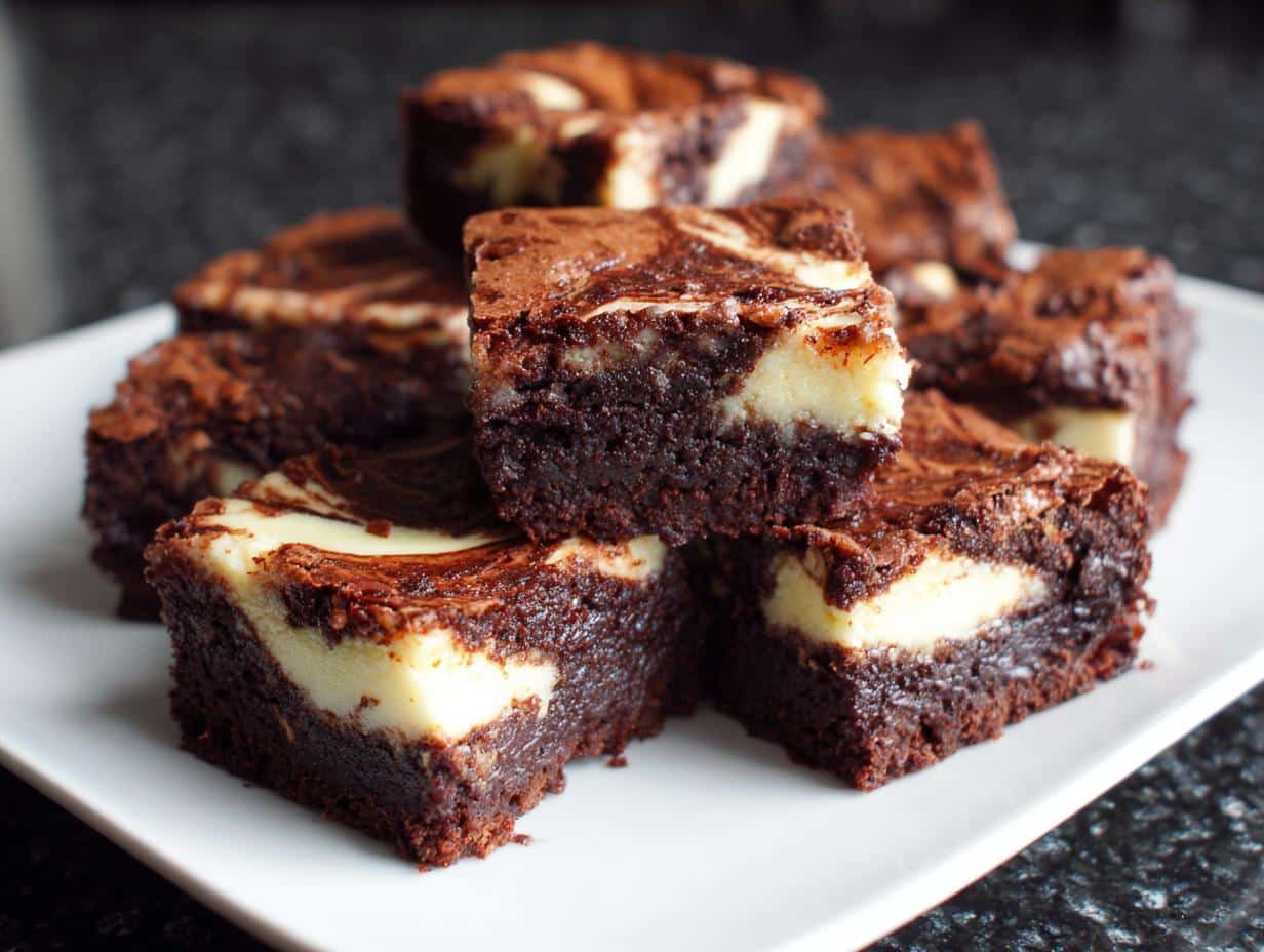 Mini chocolate cheesecake brownies