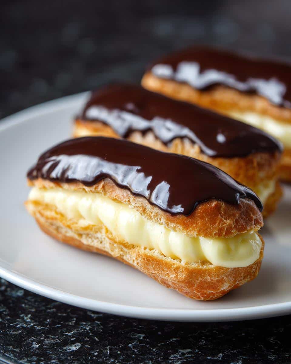 Mini chocolate éclairs - detail 1