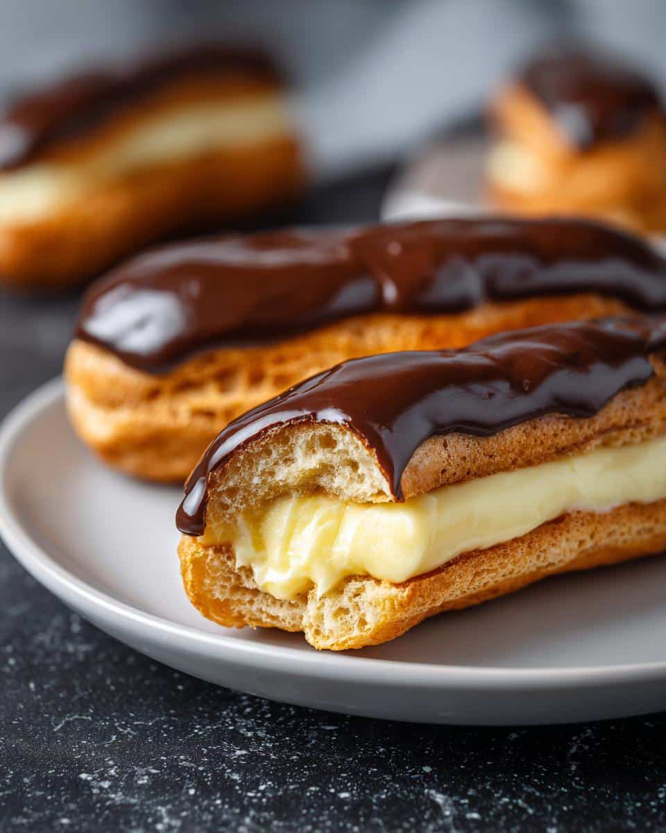 Mini chocolate éclairs - detail 2