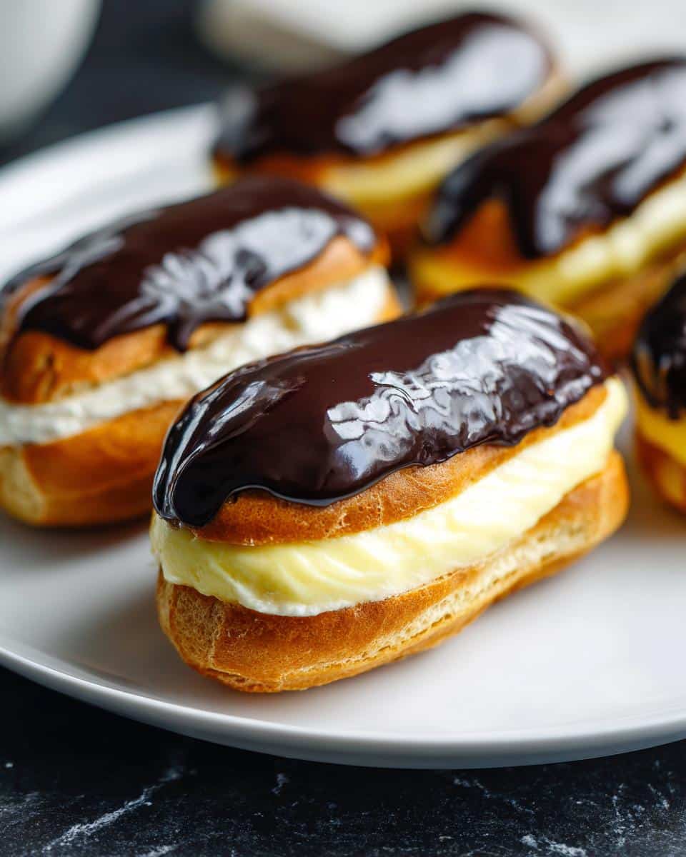 Mini chocolate éclairs - detail 3