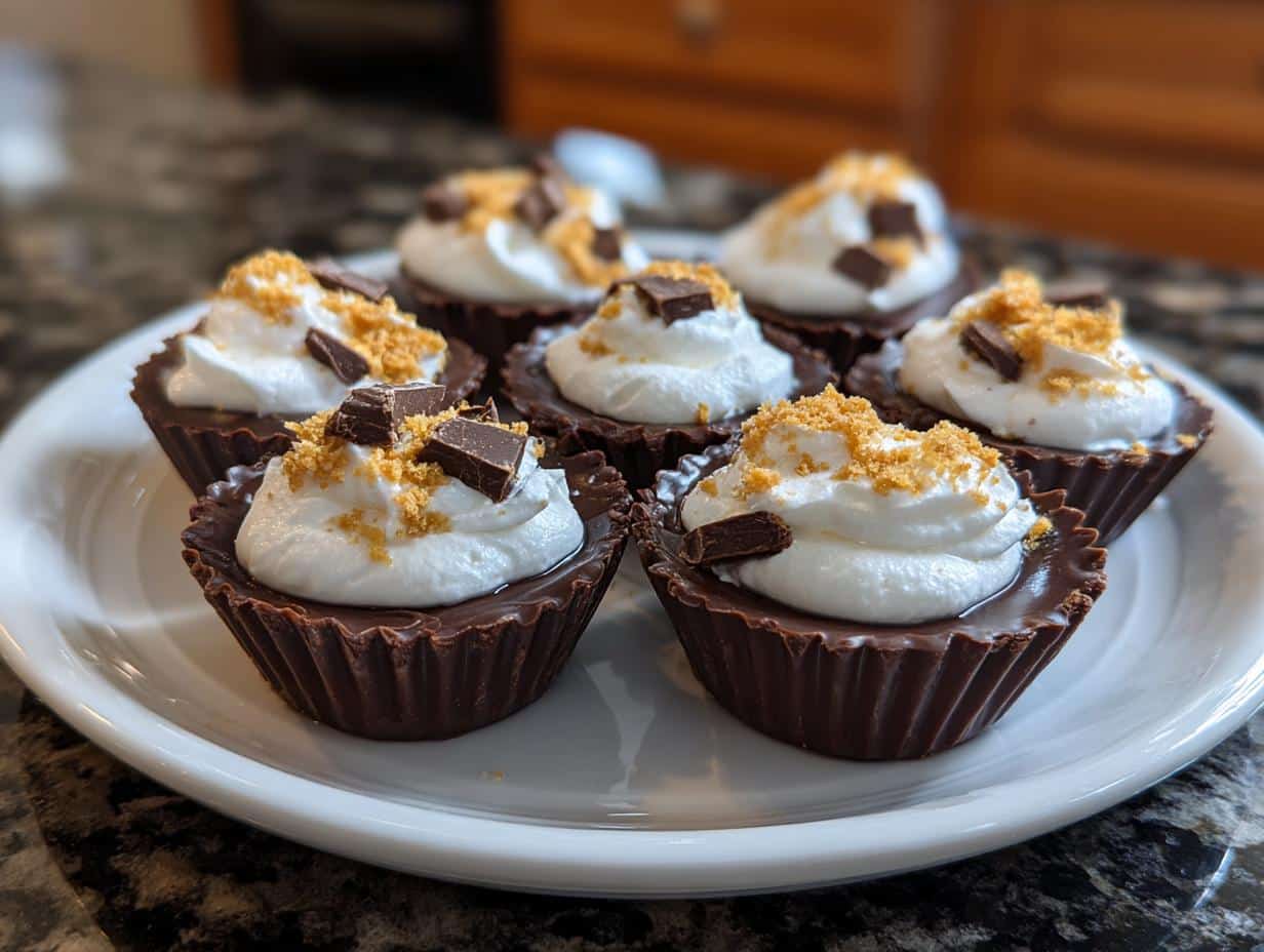 Mini chocolate cream cups