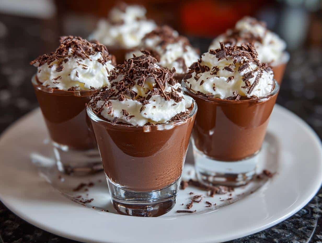 Mini chocolate dessert shooters