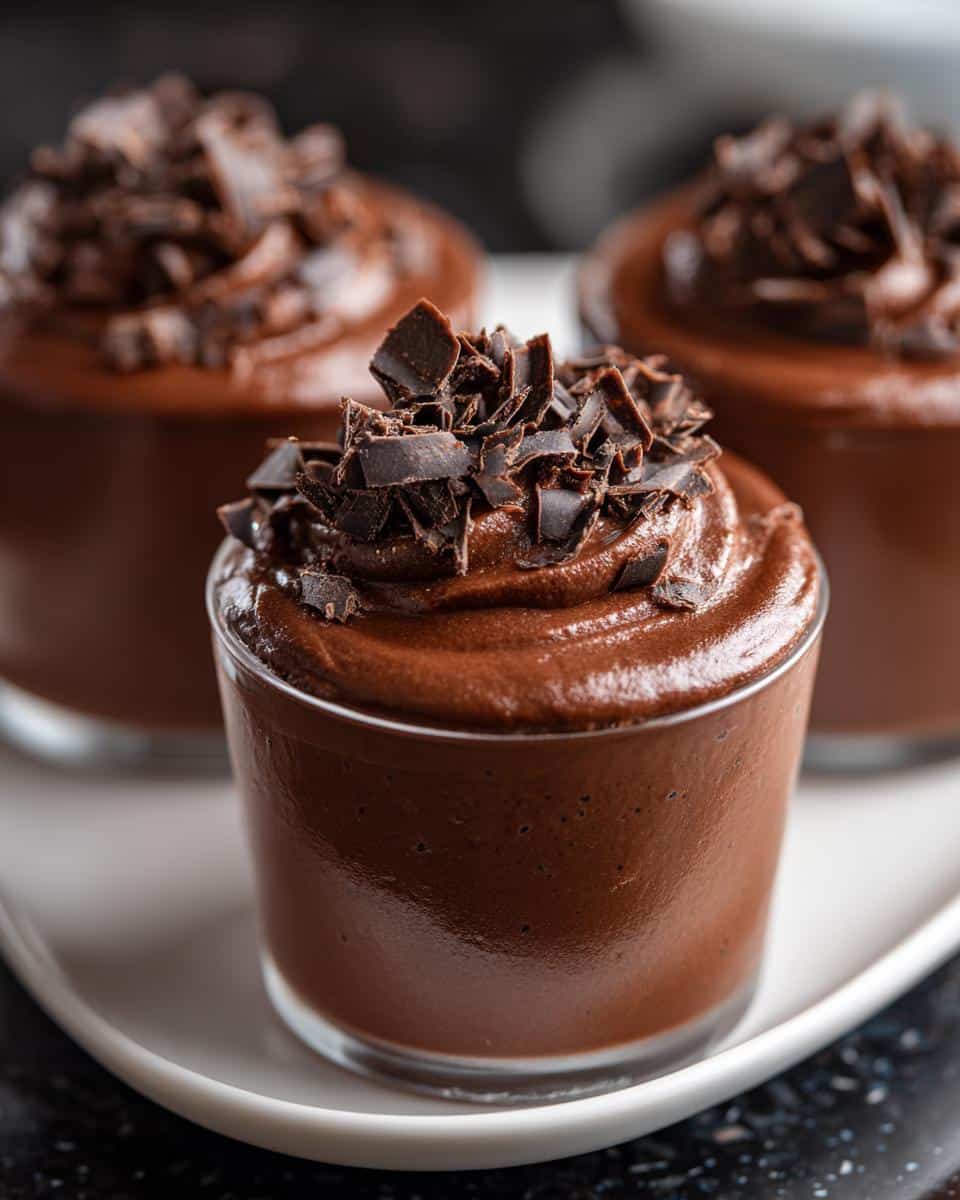 Mini chocolate mousse cups - detail 1