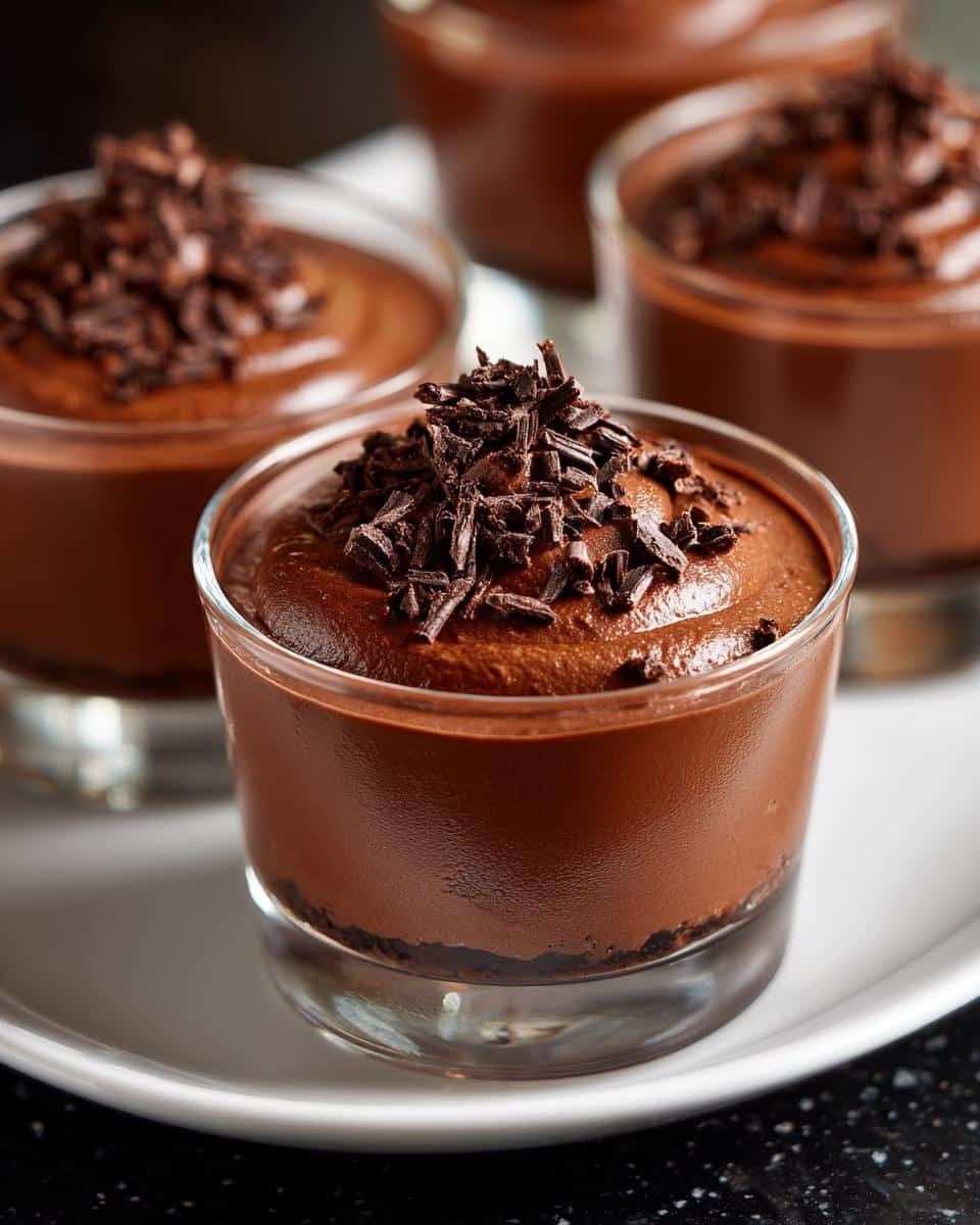 Mini chocolate mousse cups - detail 3