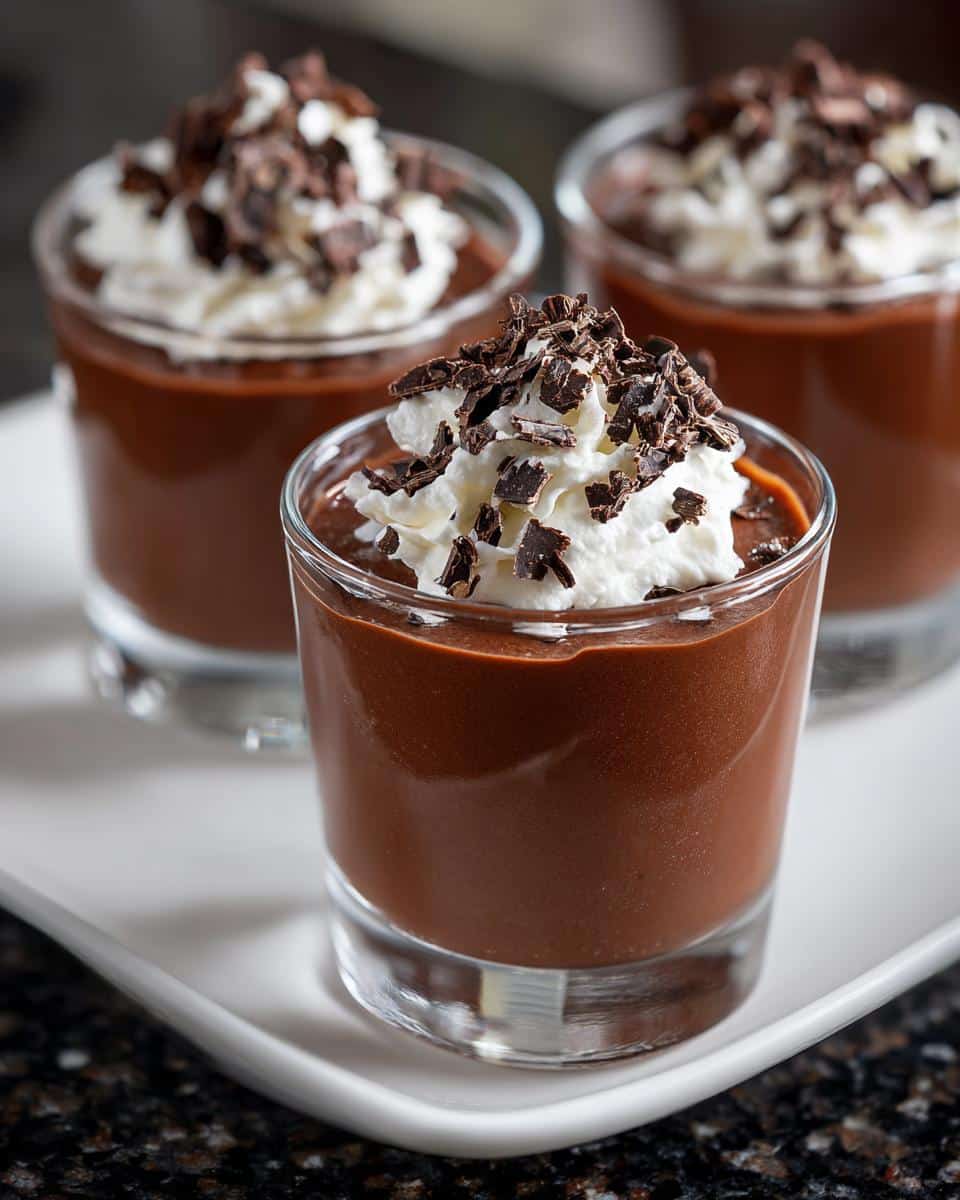 Mini chocolate pudding shots - detail 1