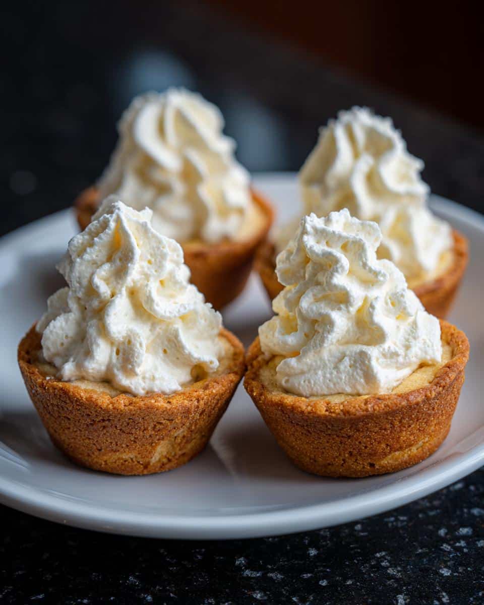 Mini cookie cups with cream - detail 3