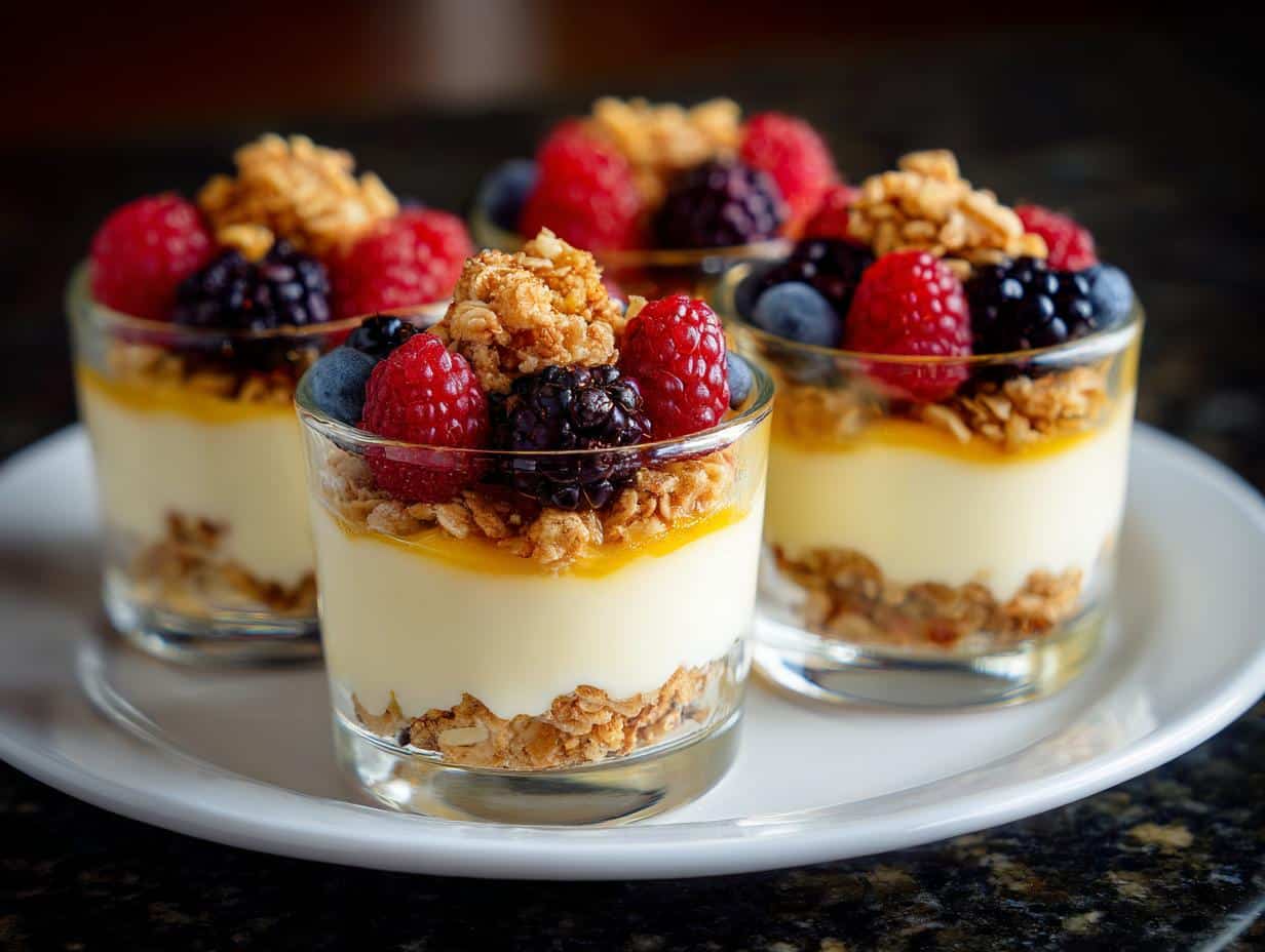 Mini honey yogurt cups