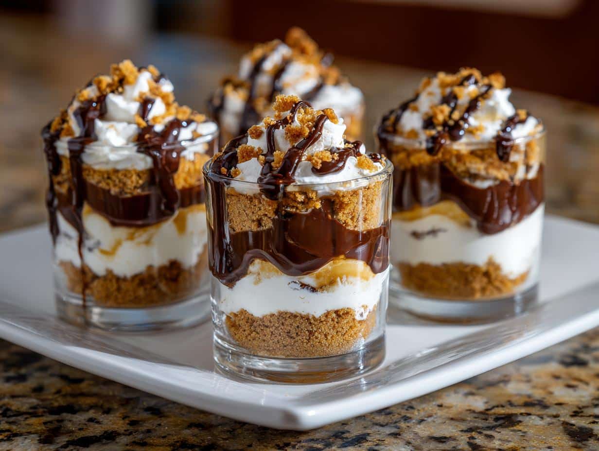 Mini layered dessert shots