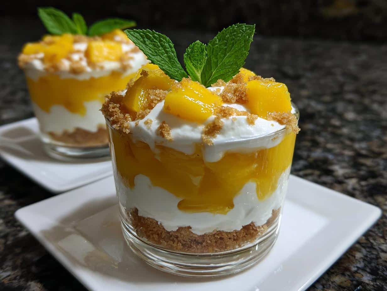 Mini mango dessert cups