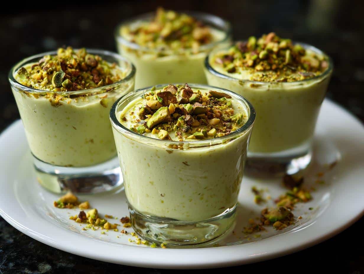 Mini pistachio dessert cups