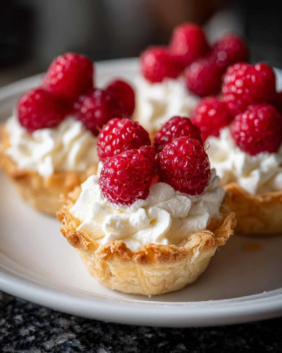 Mini raspberry cream cups - detail 1