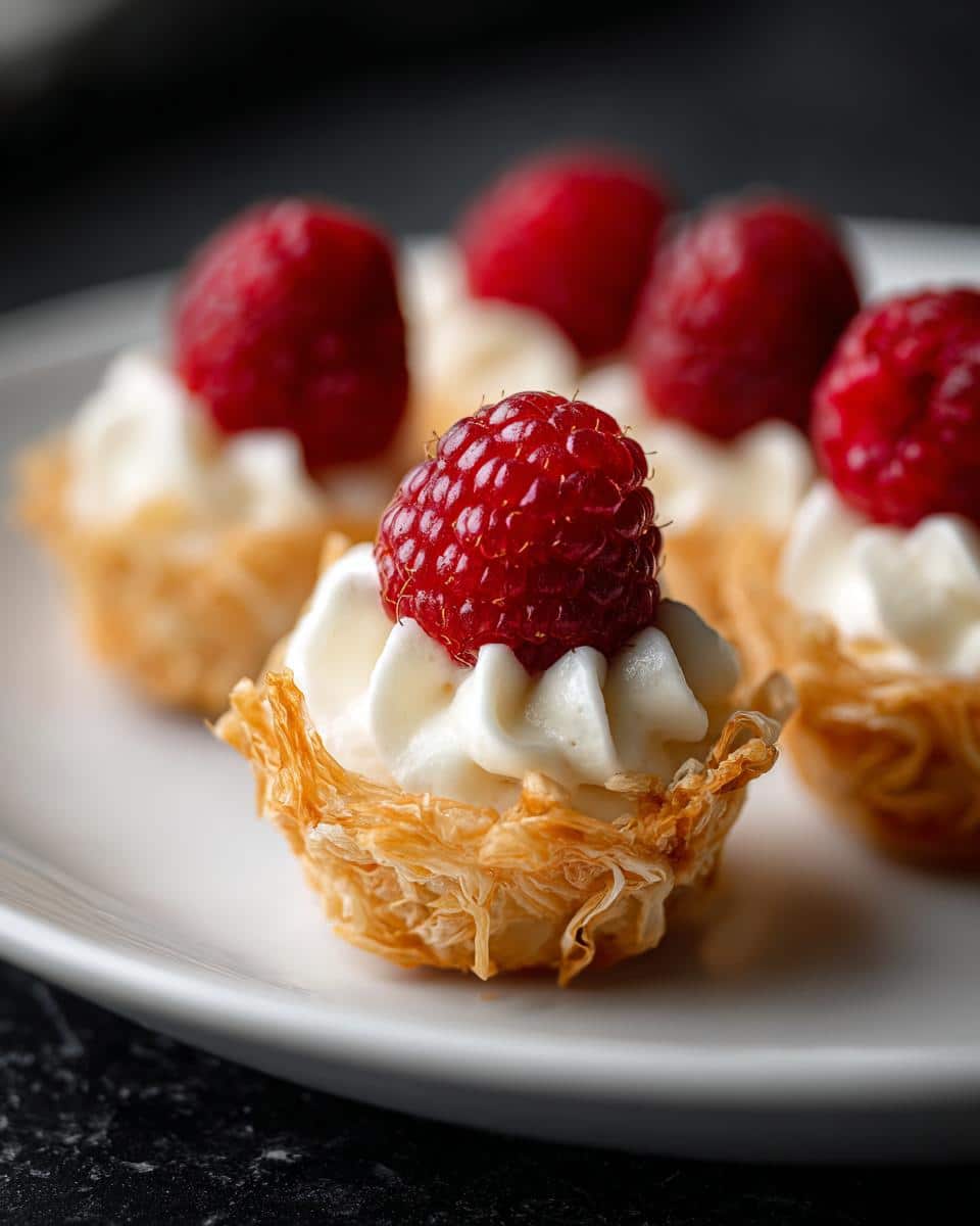 Mini raspberry cream cups - detail 3