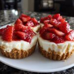 Mini strawberry cheesecake cups
