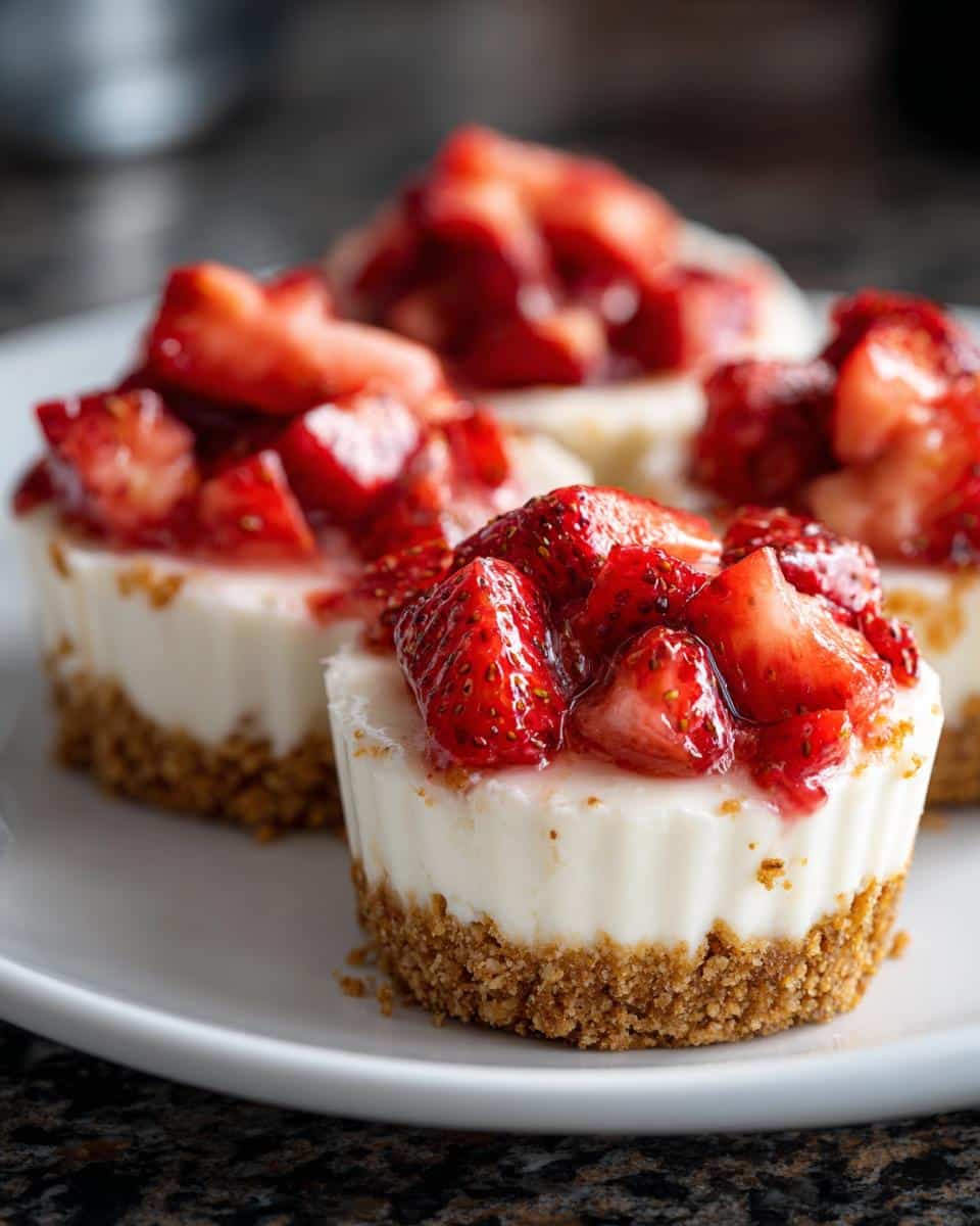 Mini strawberry cheesecake cups - detail 4
