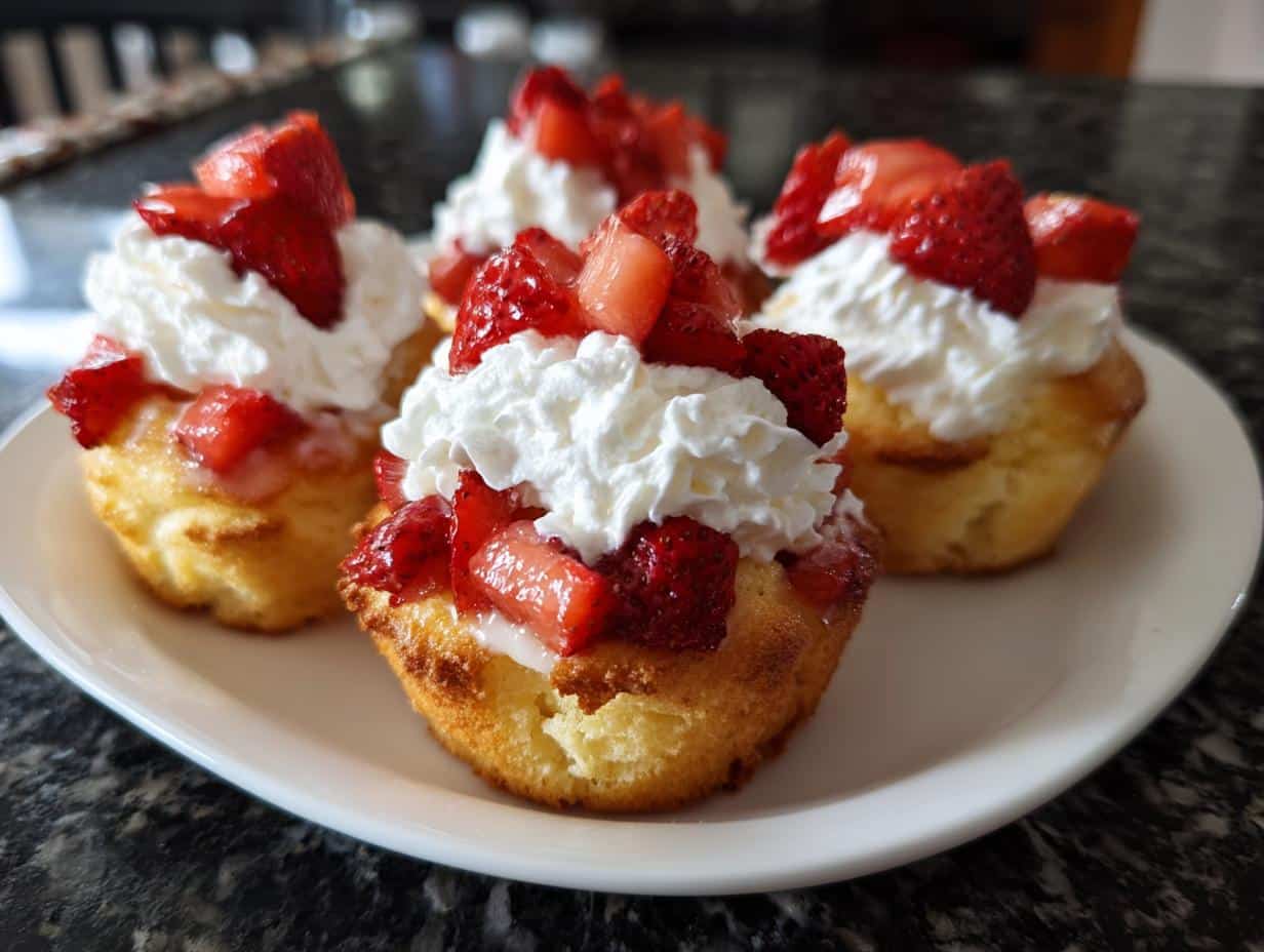 Mini strawberry shortcake cups