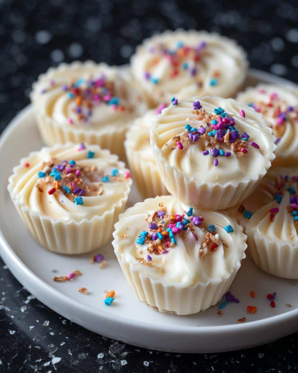 Mini white chocolate cups - detail 1