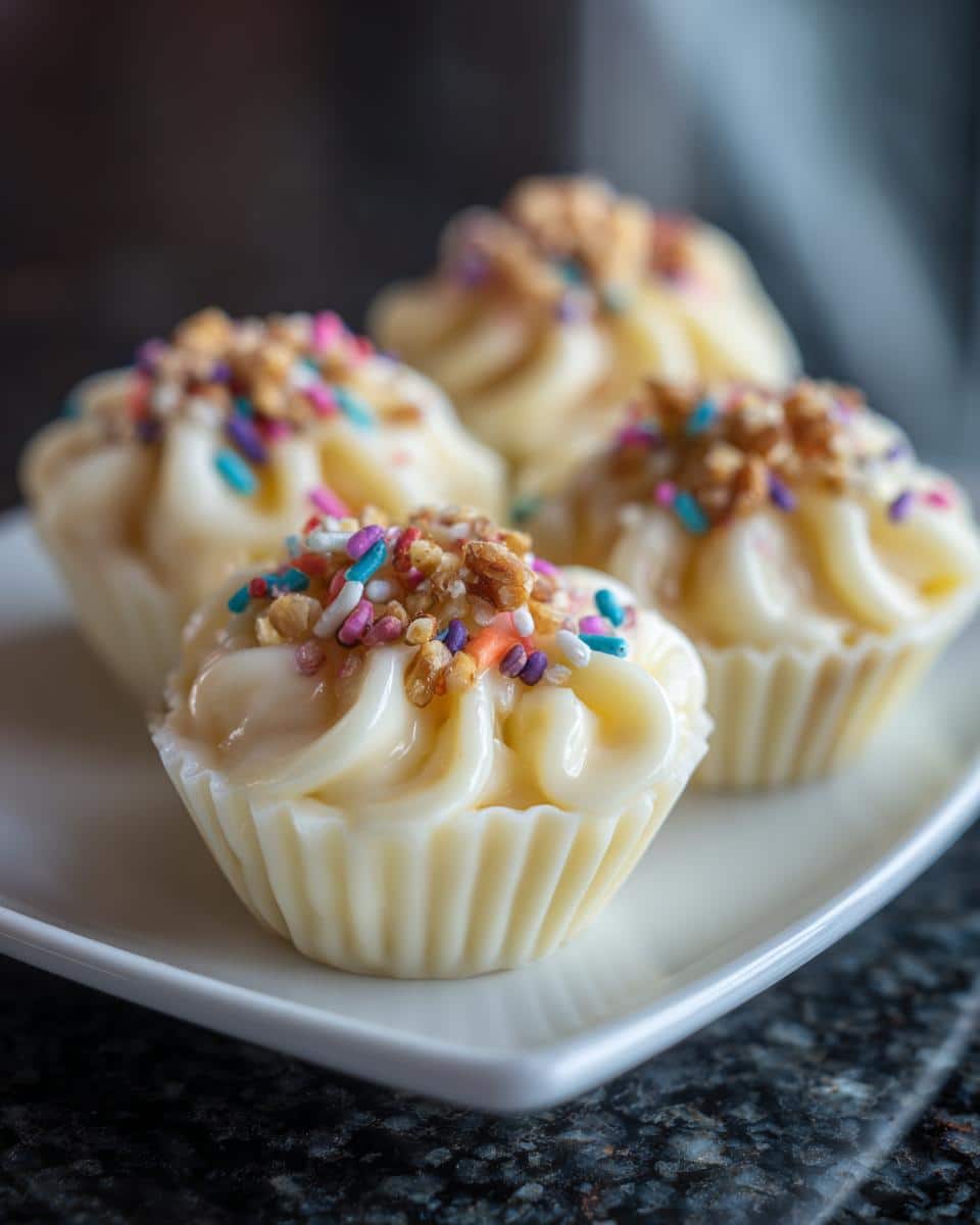 Mini white chocolate cups - detail 3