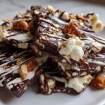 New Year Festive Popcorn Chocolate Bark