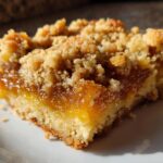 New Year Ginger Peach Crumb Bars