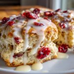 New Year Glazed Cranberry Scones