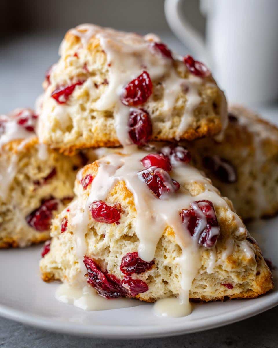 New Year Glazed Cranberry Scones - detail 2