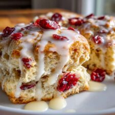 **Fluffy New Year Glazed Cranberry Scones: 5-Star Brunch Magic**