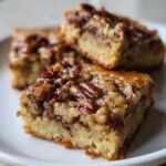 New Year Maple Pecan Blondie Bars