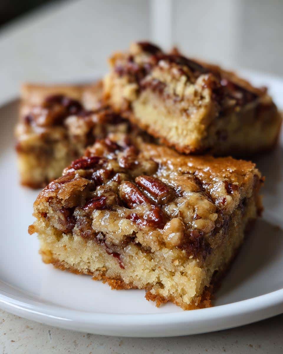 New Year Maple Pecan Blondie Bars