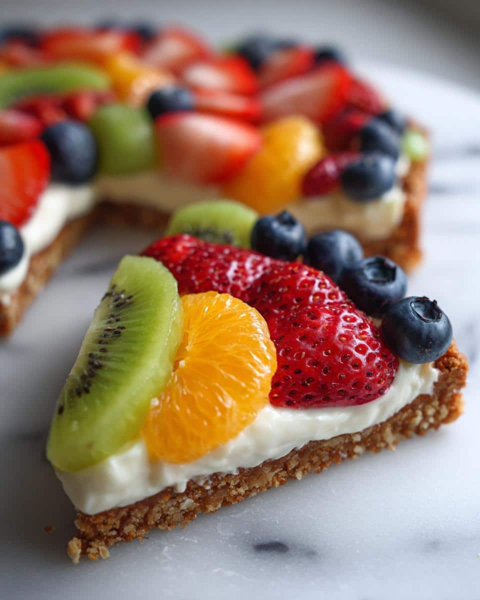 New Year Rainbow Fruit Pizza - detail 3