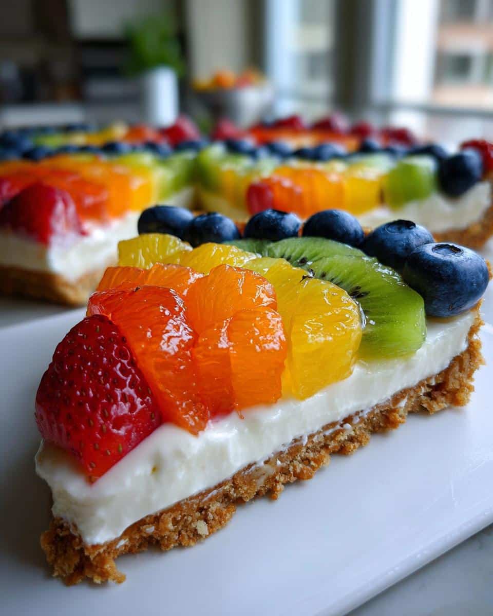 New Year Rainbow Fruit Pizza - detail 4