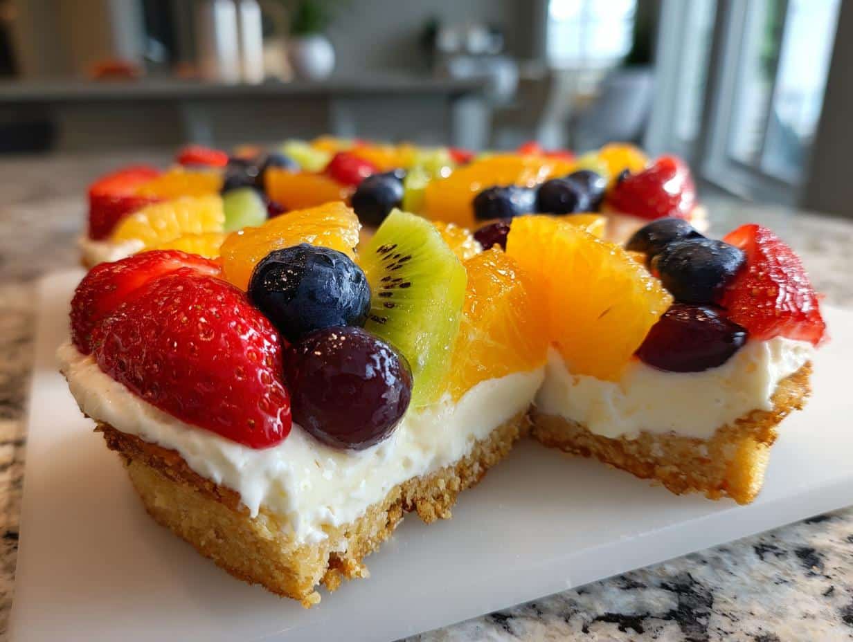 New Year Rainbow Fruit Pizza