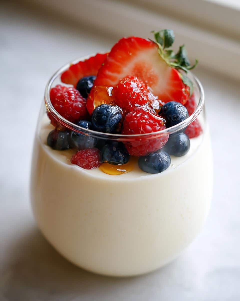 New Year Vanilla Panna Cotta with Mixed Berries - detail 3