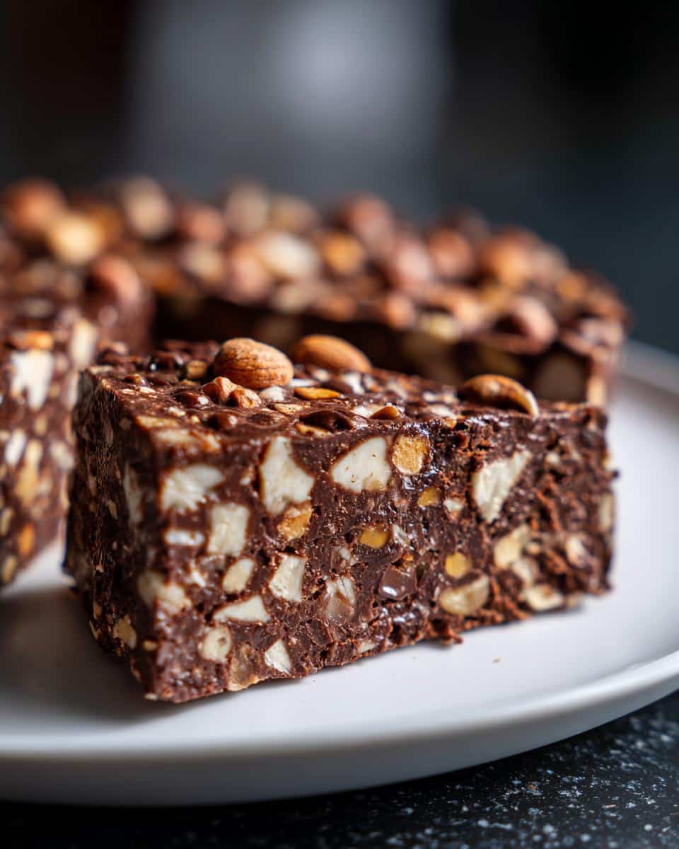 No-bake chocolate biscuit cake - detail 1