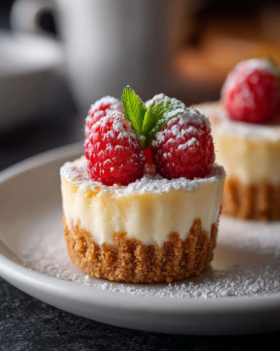 No-bake mini vanilla cheesecake - detail 1